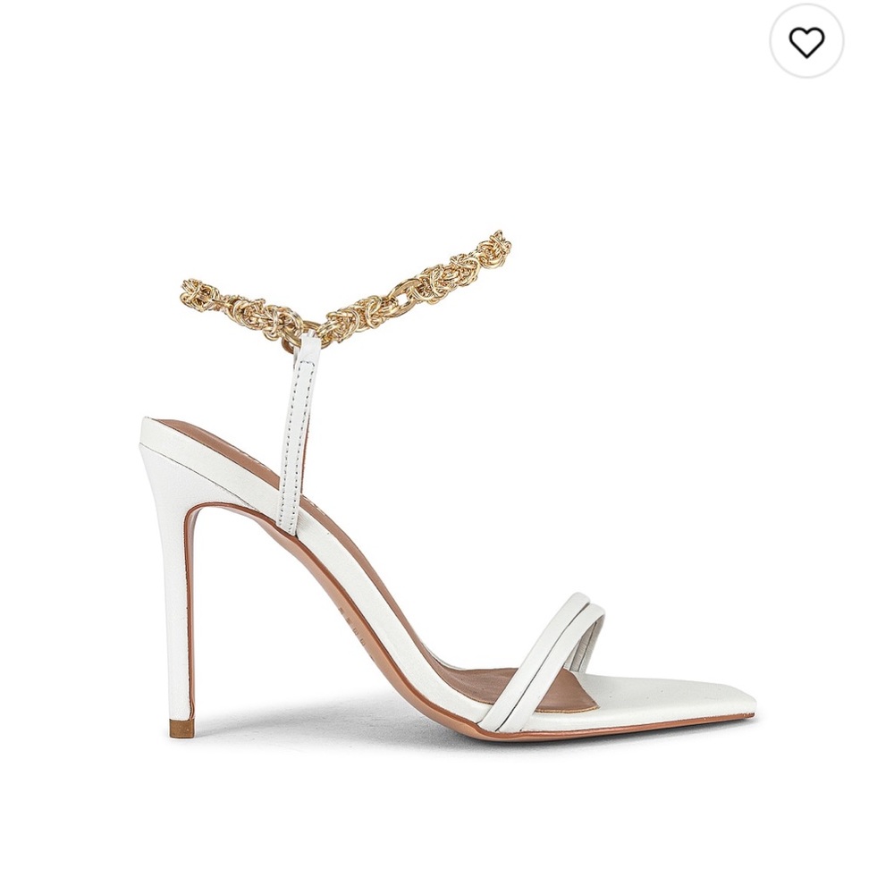 Alias Mae White and Gold Heels